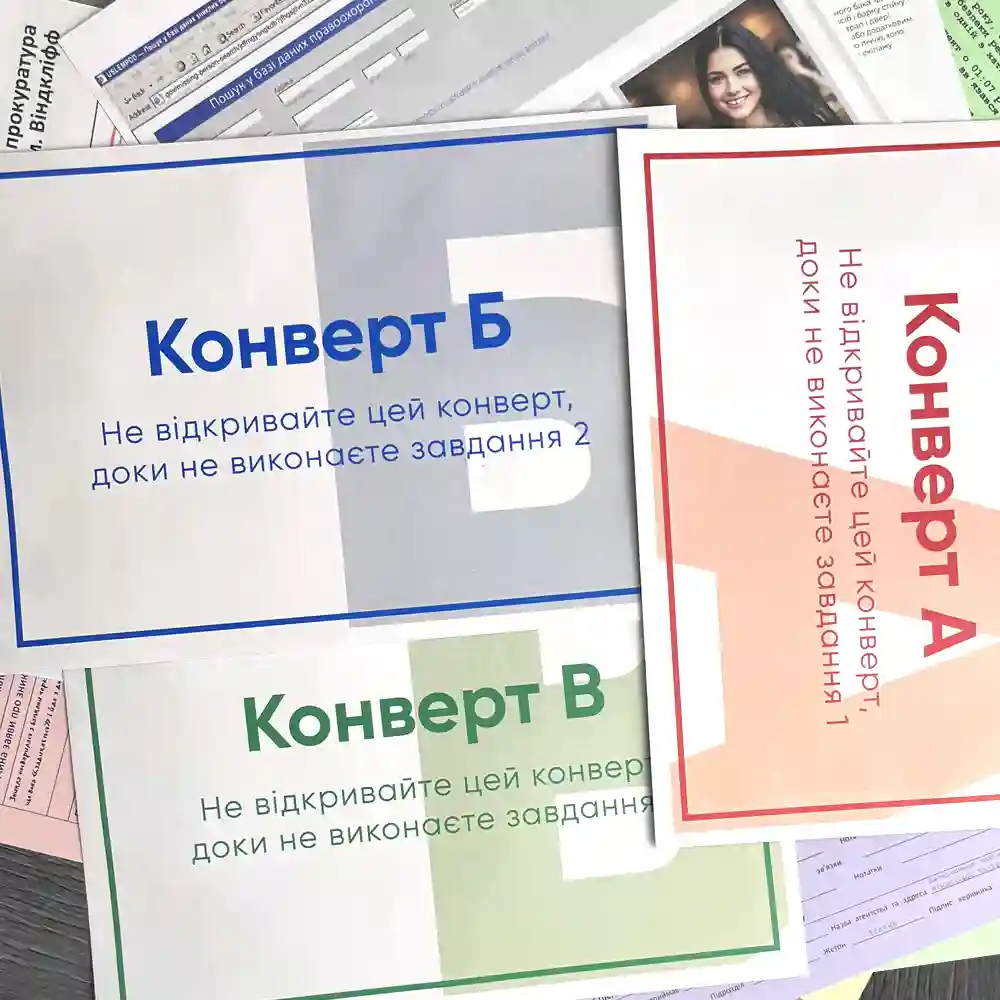 Конверти із завданнями